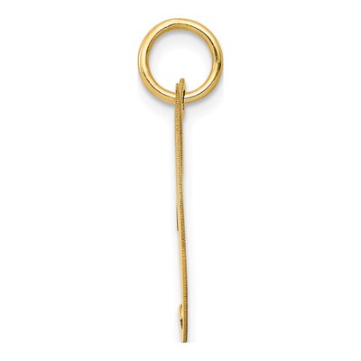 14K Yellow Gold Script Letter J Charm – view 3