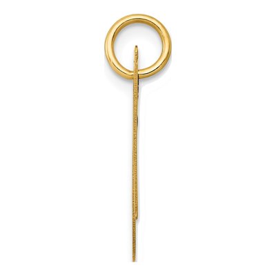 14K Yellow Gold Script Letter N Pendant – view 3