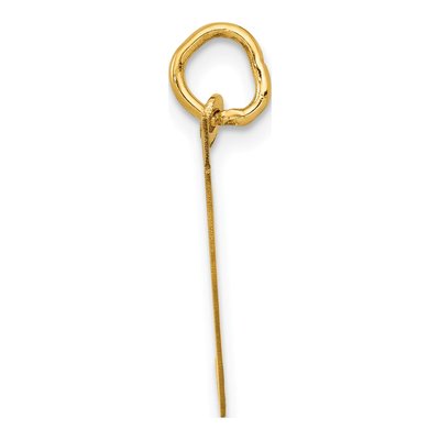 14K Yellow Gold Script Letter T Charm – view 3