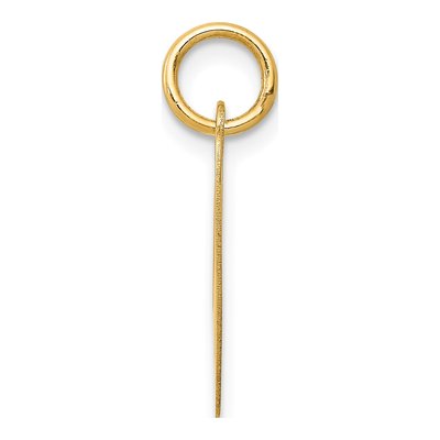 14K Yellow Gold Script Letter V Pendant – view 3