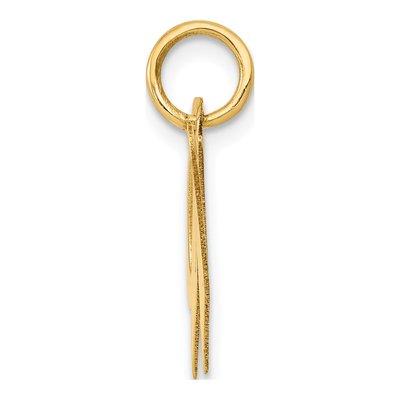 14K Yellow Gold Letter W Charm – view 3