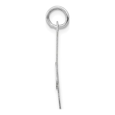 14K White Gold Script Letter A Charm – view 3