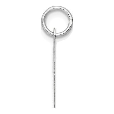 14K White Gold Script Letter D Pendant – view 3