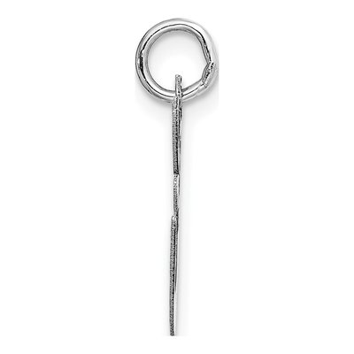 14K White Gold Letter E Pendant – view 3