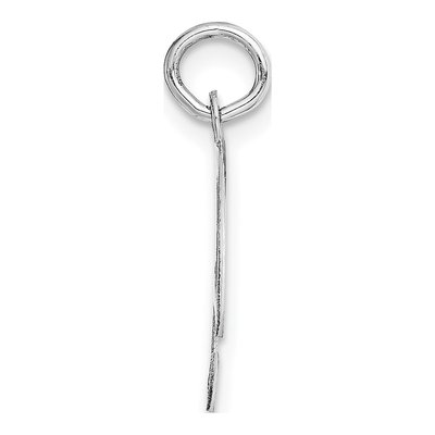 14K White Gold Letter F Charm – view 3