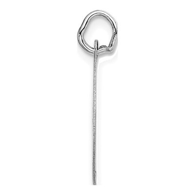 14K White Gold Letter J Pendant – view 3