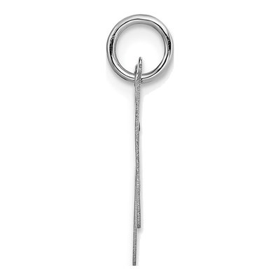14K White Gold Letter N Charm – view 3