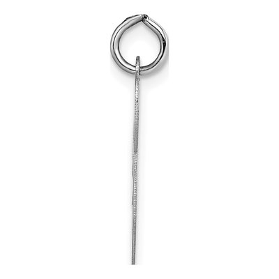14K White Gold Letter P Pendant – view 3