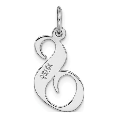 14K White Gold Letter S Charm – view 5