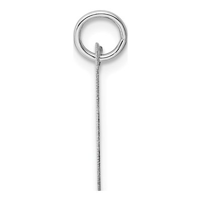 14K White Gold Letter V Pendant – view 3