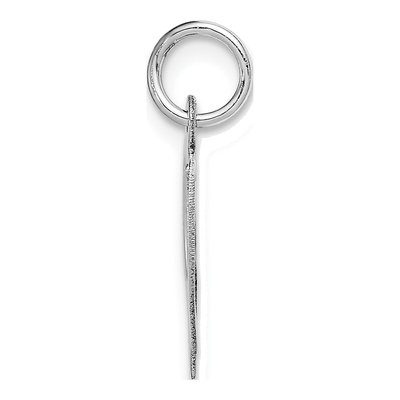 14K White Gold Letter W Pendant – view 3