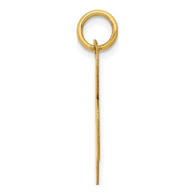 14K Yellow Gold Large Script Letter B Charm – view 3