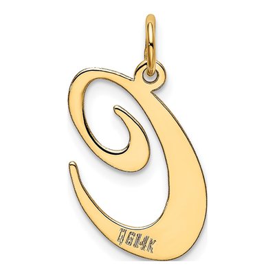 14K Yellow Gold Large Letter C Charm – view 4