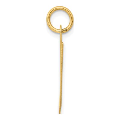 14K Yellow Gold Script Letter D Pendant – view 3