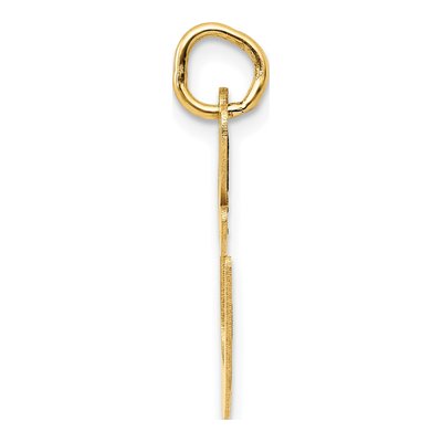 14K Yellow Gold Letter E Charm – view 3