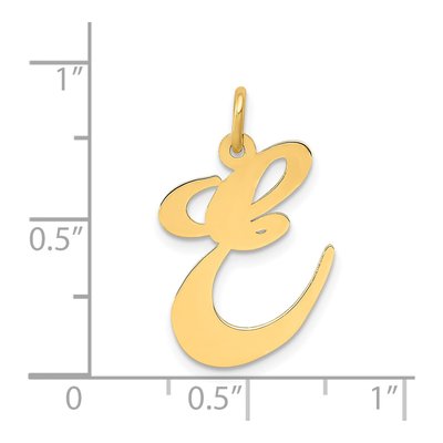 14K Yellow Gold Letter E Charm – view 4