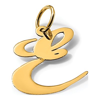 14K Yellow Gold Letter E Charm – view 5