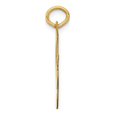 14K Yellow Gold Large Script Letter F Charm – view 3