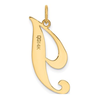 14K Yellow Gold Initial I Charm – view 4