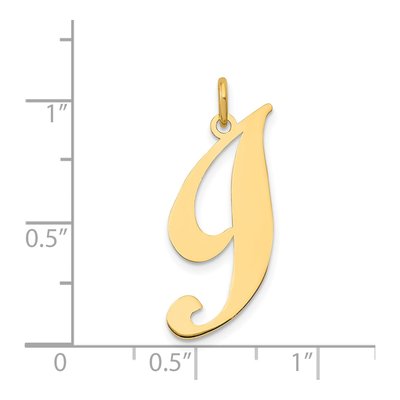 14K Yellow Gold Initial I Charm – view 5