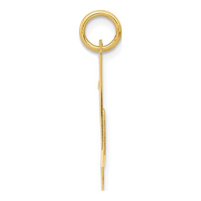14K Yellow Gold Large Script Letter L Charm – view 3