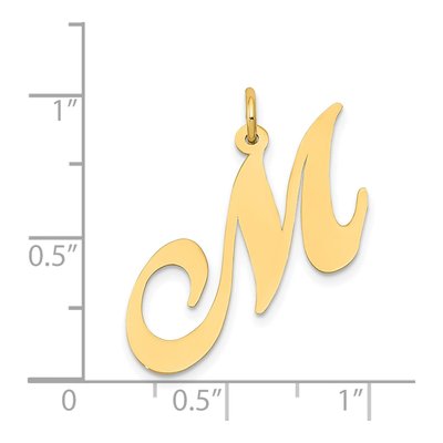 14K Yellow Gold Letter M Charm – view 4