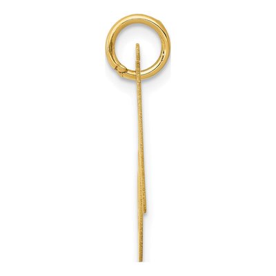 14K Yellow Gold Letter N Charm – view 3
