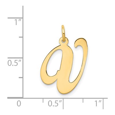 14K Yellow Gold Letter V Pendant – view 4