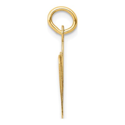 14K Yellow Gold Letter W Charm – view 3