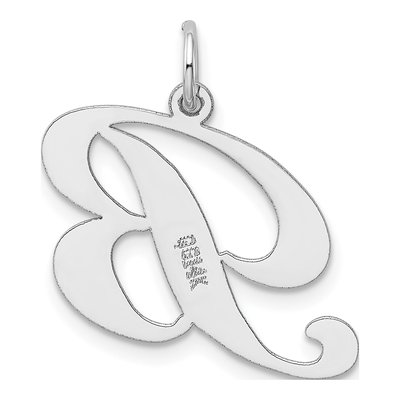 14K White Gold Script Letter B Charm – view 4