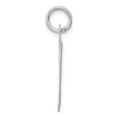 14K White Gold Letter D Charm – view 3