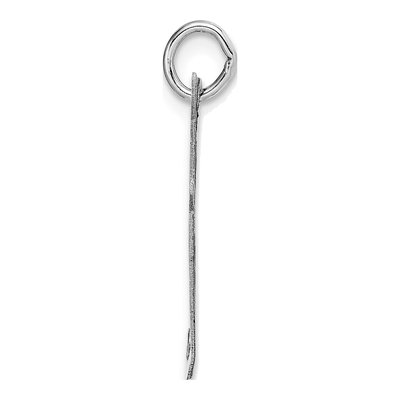 14K White Gold Letter F Charm – view 3
