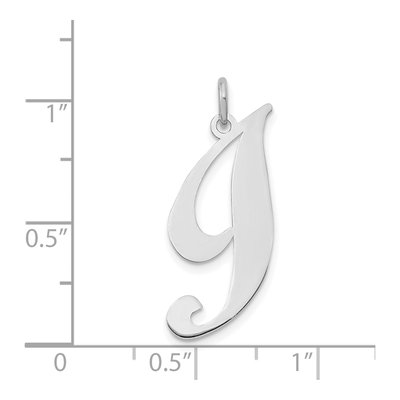 14K White Gold Initial I Charm – view 4