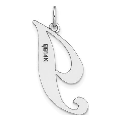 14K White Gold Initial I Charm – view 5