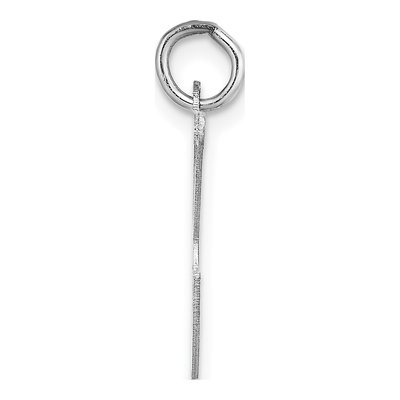 14K White Gold Script Letter K Charm – view 3