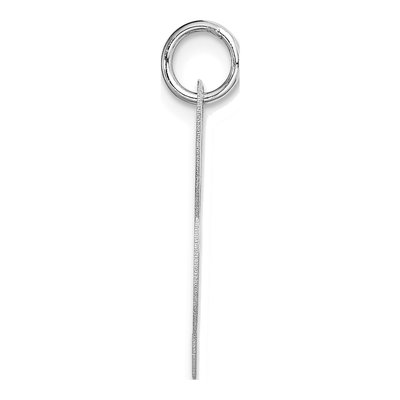 14K White Gold Letter L Pendant – view 3