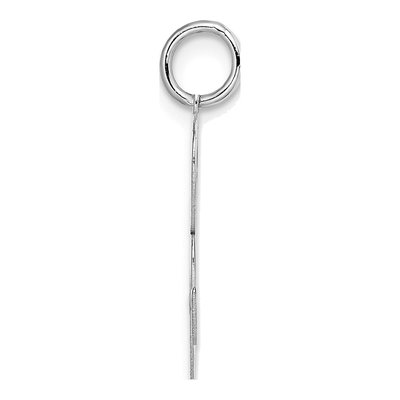 14K White Gold Letter R Charm – view 3