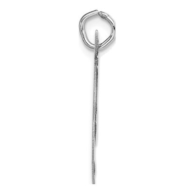 14K White Gold Letter T Charm – view 3