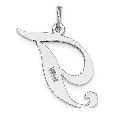 14K White Gold Letter T Charm – view 5