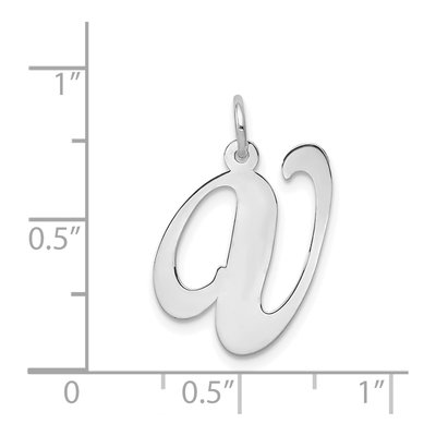 14K White Gold Letter V Charm – view 4