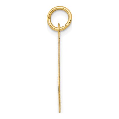 14K Yellow Gold Script Letter J Charm – view 3