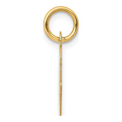 14K Yellow Gold Small Script Letter O Charm – view 3