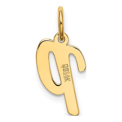 14K Yellow Gold Letter P Charm – view 4