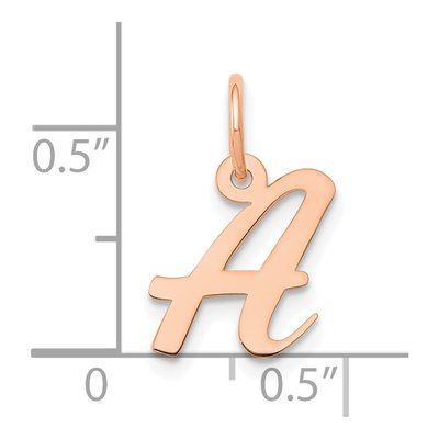 14K Rose Gold Letter A Charm – view 4