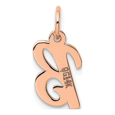 14K Rose Gold Letter B Charm – view 4