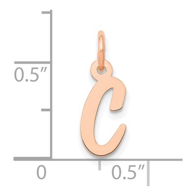 14K Rose Gold Letter C Charm – view 5