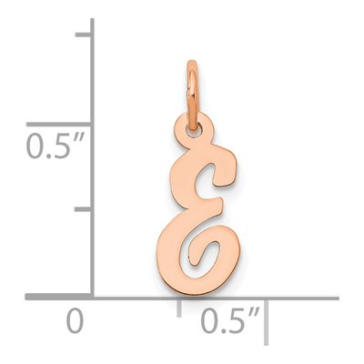 14K Rose Gold Letter E Charm – view 4