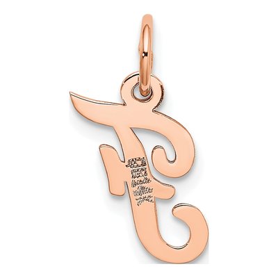 14K Rose Gold Letter F Charm – view 4