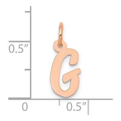 14K Rose Gold Letter G Charm – view 5