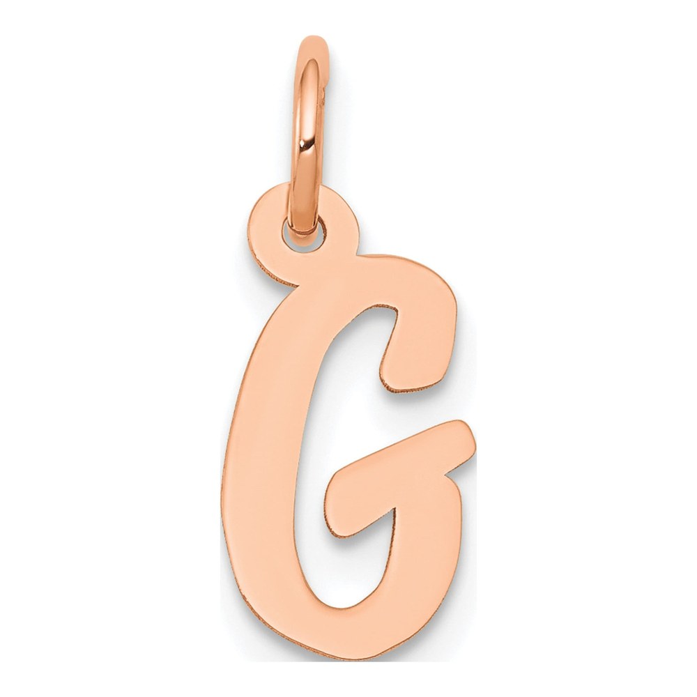 14K Rose Gold Letter G Charm